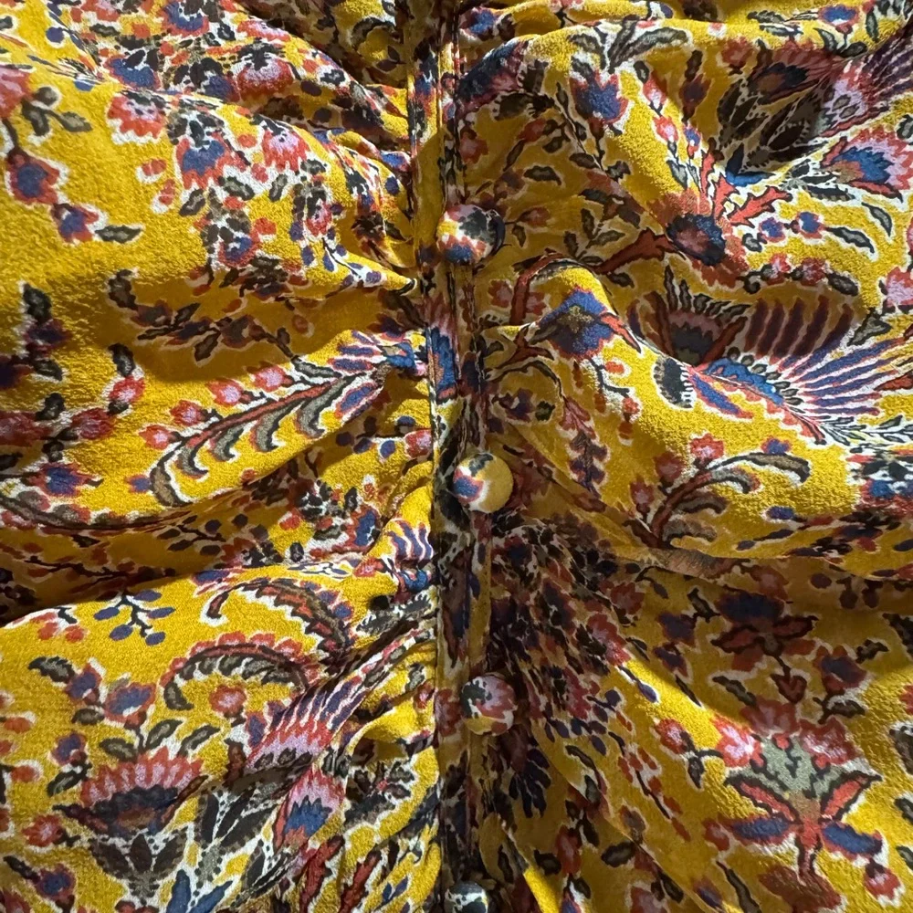 VERONICA BEARD 🤎💛💜🧡🤎💛💜🧡
Ferrara ruched printed silk-crepe maxi dress - Picture 5 of 6